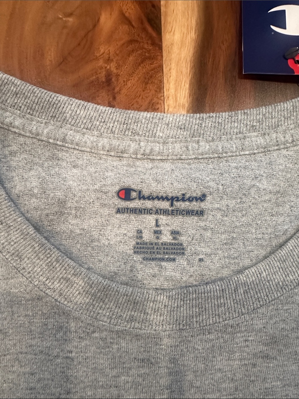 Champion Gray Tennessee Volunteers Basketball Tee with Orange Logo - Picture 3 of 7